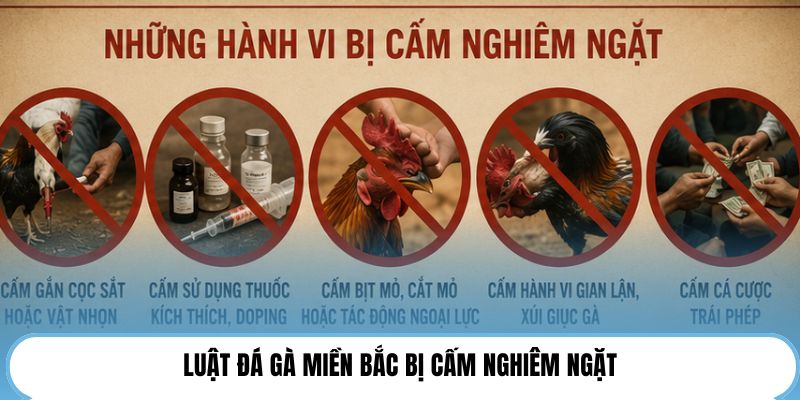Luật đá gà miền bắc bị cấm nghiêm ngặt