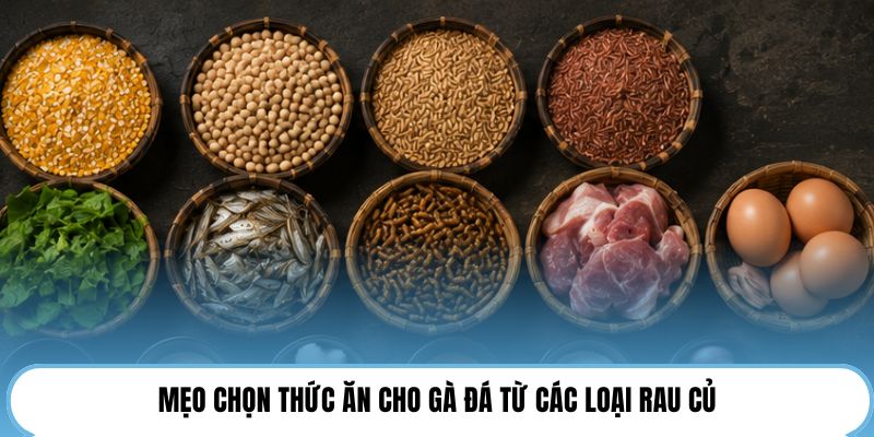 Mẹo chọn thức ăn cho gà đá từ các loại rau củ